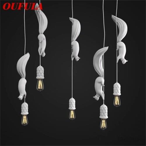 OUFULA Pendant Lights Contemporary Creative Cartoon Mouse Shape Decorative For Home Dinning Room