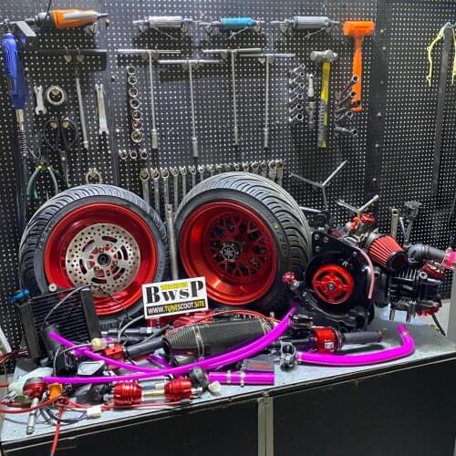 RUCKUS 250cc Swap Kit Full Complete Engine Set Cylinder 70mm Four Valves IN25/EX23 By BWSP STUDIO Black Edition Scooter Motor