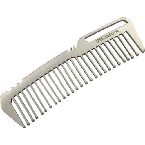 Portable Titanium Alloy Comb EDC Super Light Hair Brush Outdoor Pocket Gadget
