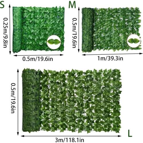 S/M/L Artificial Faux Ivy Leaf Decorative Green Leaf Can Be Cut Fence Garden Fence Green Plants Grass Wall For Plants Fence Deco