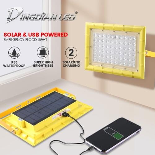 Soalr LED Camping Light USB Rechargeable & Solar Powered 80W waterproof Powerbank Feature Magnetic Working Emergency Light Flood