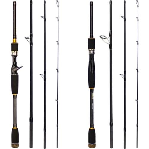 Medium Power Ultralight Fishing Rod 4 Section Carbon Fiber Lure Pole EVA Handle Bass Trout Fresh Water Fishing Tackles Pesca