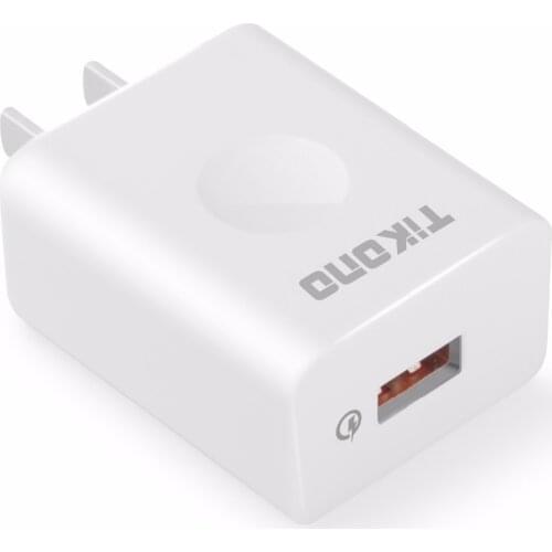 Tikono QC 3.0 USB Phone Charger for Xiaomi Mi5 Mi5s Huawei P9 Mate 9 Auto Adapter Single USB Port Travel Charger