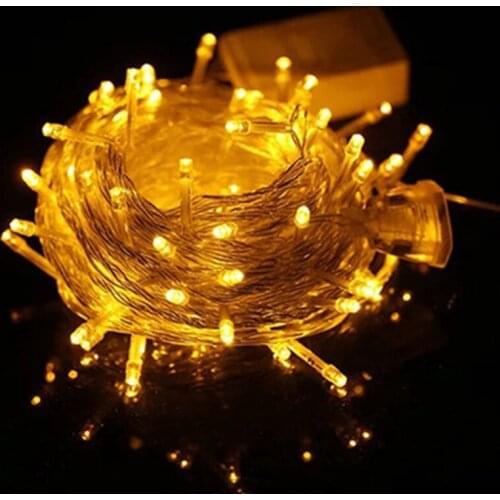 EU / US Plug 10M LED Fairy Christmas Decoration Light for Tree Ornament Connectable String Lamp Garland Xmas