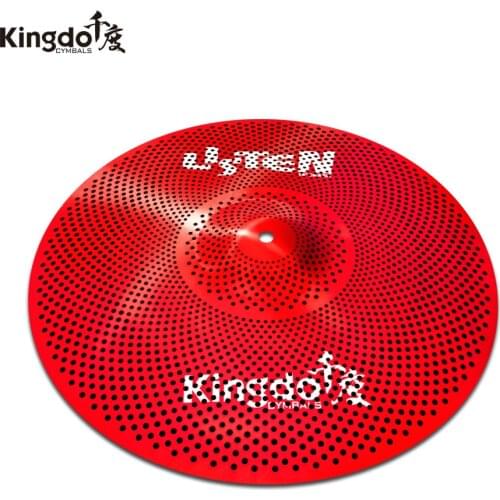 High quality mute silent 18" crash low volume red cymbals