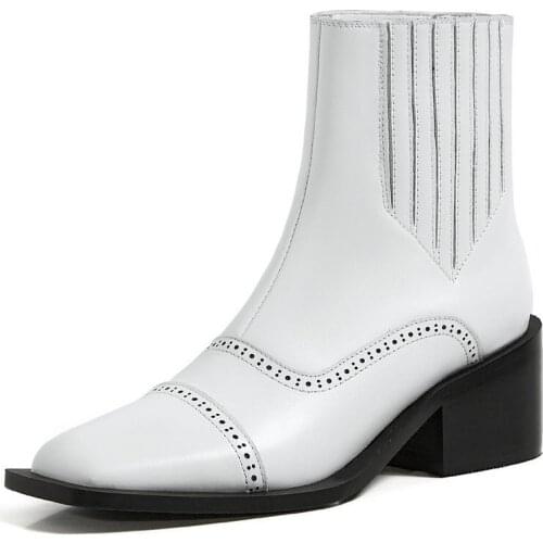 SKLFGXZY Women boots Genuine leather Female boots black Restoring ancient ways Short boots Womens shoes