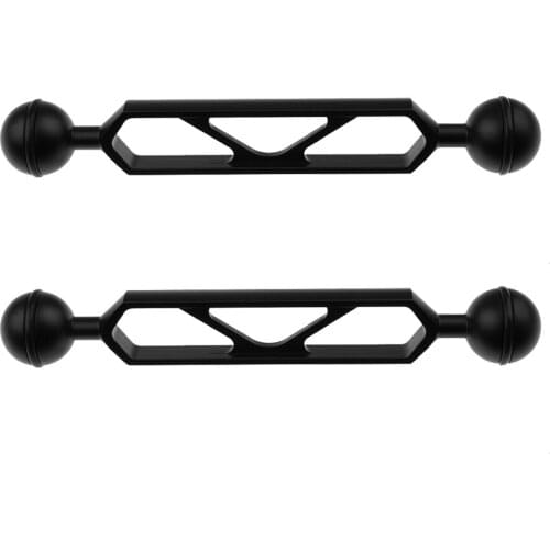 2Pc 6'' Scuba Diving Camera Dual Ball Joint Arm Connector Clamp Adapter Base
