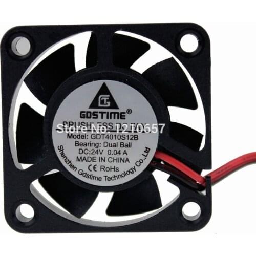 2Pieces lot Gdstime Ball Bearing 40mm 4010B 40x10mm DC 24V 2Pin DC Cooler Cooling Fan