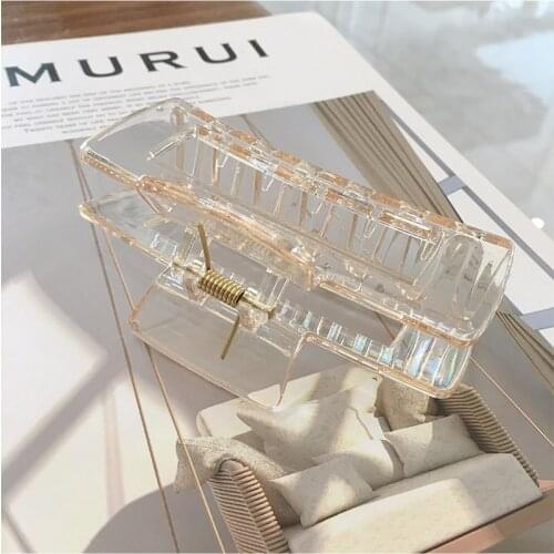 2021 New Claw Clip For Women Tough Colorful Plastic Hair Claw Large Size Hair Clamps Claw Clip Crab Hair Accessories Gift