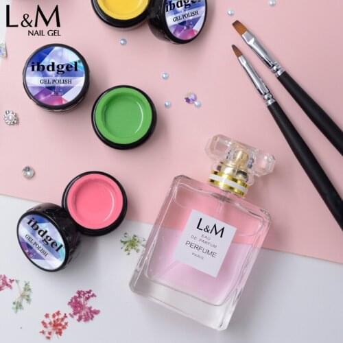 3 Pcs/lot ibdgel brand black jar Nail GelPolish pure color Decor series Gel Nail Polish UV led long lasting