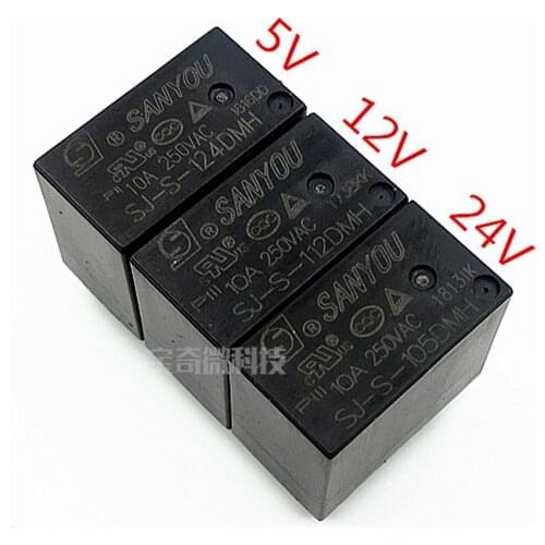 5PCS/lot Relay SJ-S-105DMH SJ-S-112DMH SJ-S-124DMH 10A 250V 4PIN
