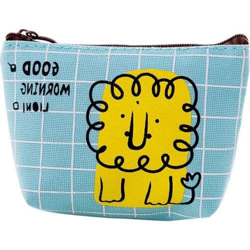 70PCS / LOT Portable Small Fresh Coin Purse Cartoon Lady Small Zero Wallet Girl Cute Mini Zipper Storage Bag