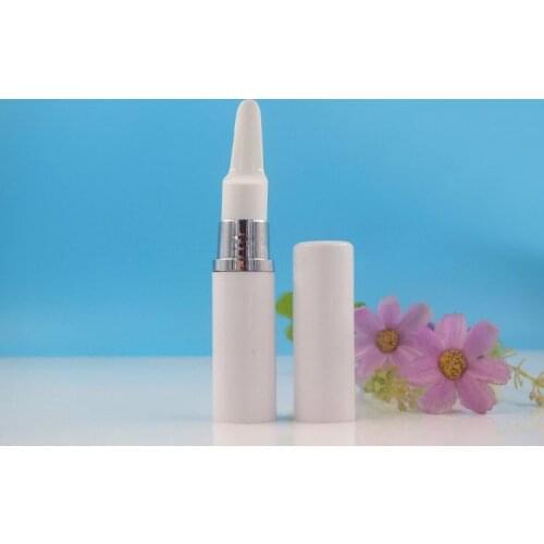 5ML white airless bottle long silver vacuum pump white lid lotion emulsion serum sample eye essence skin care packing