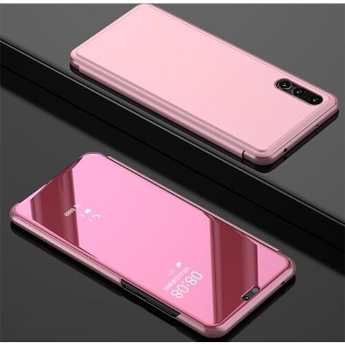 For Oneplus 7T Case Luxury Flip Stand Clear View Mirror Phone Case For Oneplus 7T 7 t Pro Back Cases One plus 7T Protective Case