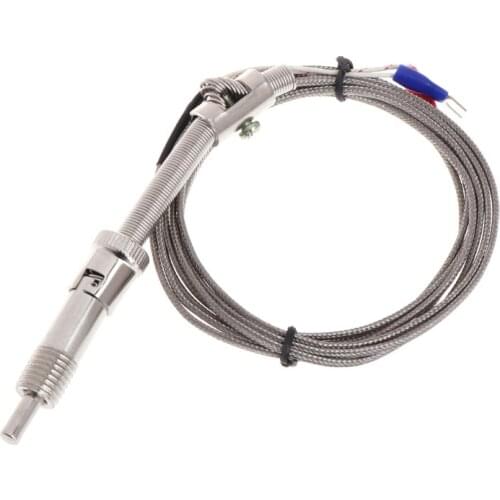 K Type Thermocouple Temperature Sensor Bayonet Compression Spring with 2m Cable