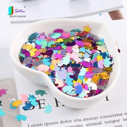 Dreamly Color 8mm Unicorn Laser Rainbow Sequins Doll Clothing Materials DIY Dress Skirt Nail Art Eye Makeup Decorative Sequins