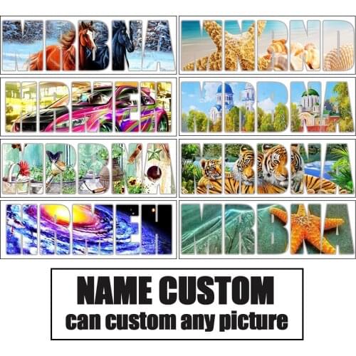 EverShine Photo Custom Name Diamond Painting Full Square Picture Rhinestones Diamond Embroidery Cartoons Name Letter Customized
