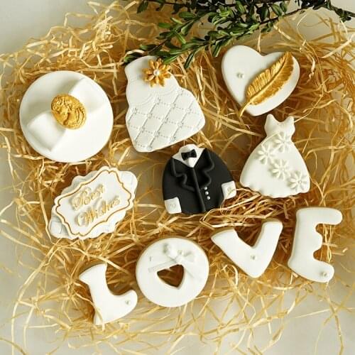 Simulated frosting biscuits Fondant biscuits Wedding theme LOVE cookies Photography props Home softcover