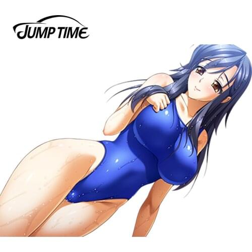 JumpTime 13cm x 9.9cm Kuro no Kyoushitsu Anime Sexy Girl JDM Vinyl Car Sticker Window Wiper Decal