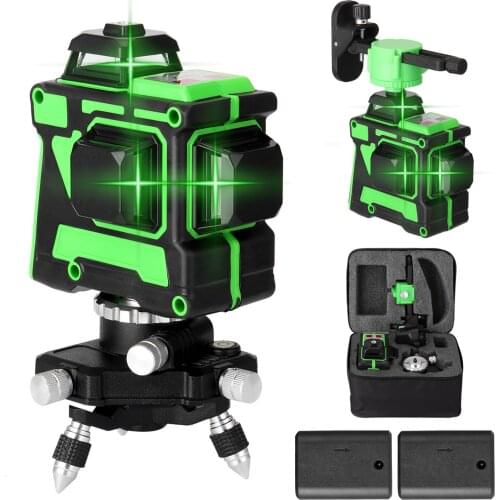 Laser Level 12 Lines 3D Self-Leveling 360 Horizontal And Vertical Cross Super Powerful Green Laser Beam Line