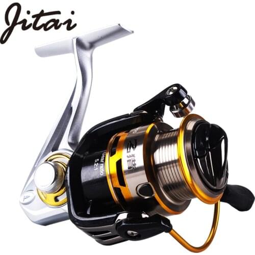 JITAI Metal Spinning Fishing Reel Shallow Metal Spool Thin and Light Body with 5.2:1 9 + 1 BB Left / right Interchangeable