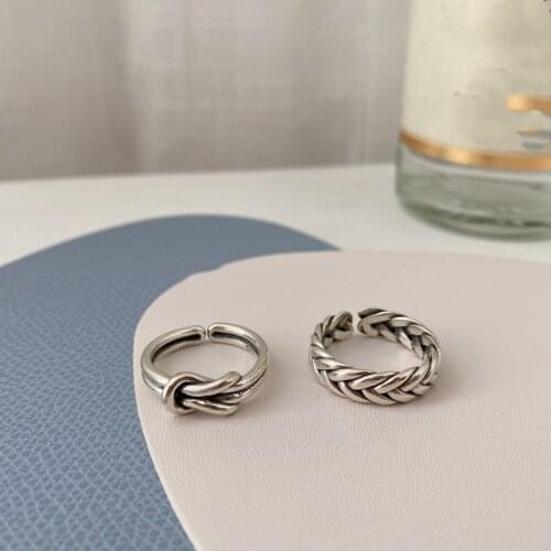 Miuoxion Retro Knotted Open Ring Fashion Personality Simple Twist Braid Jewelry For Women Feature Namour Charm Gift All Seasons