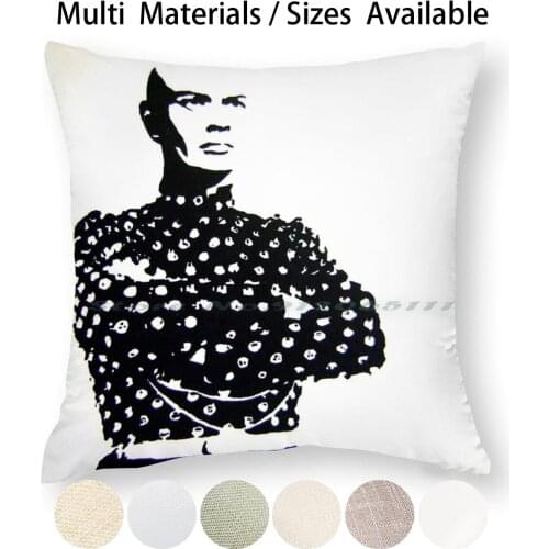 Brynner Pillow Case Throw Pillow Cover Cotton Linen Flax Yul Brynner The King And I Mongkut Acrylic Idol Iconic Black And White