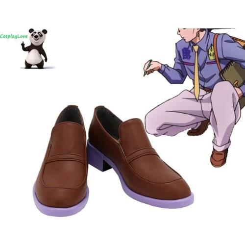 JojoS Bizarre Adventure : Unbreakble Diamond Rohan Kishibe Sketch Brown Cosplay Shoes Long Boots Custom Made CosplayLove
