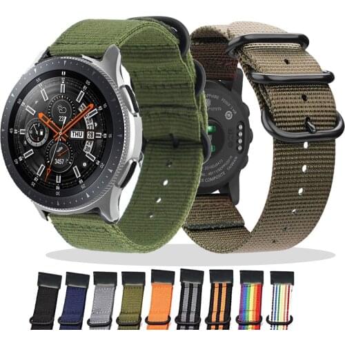 Nylon Band For HUAWEI WATCH GT For Samsung Gear S3 For Garmin Vivoactive 4 For Xiaomi Haylou Solar LS05 Watch Band Bracelet