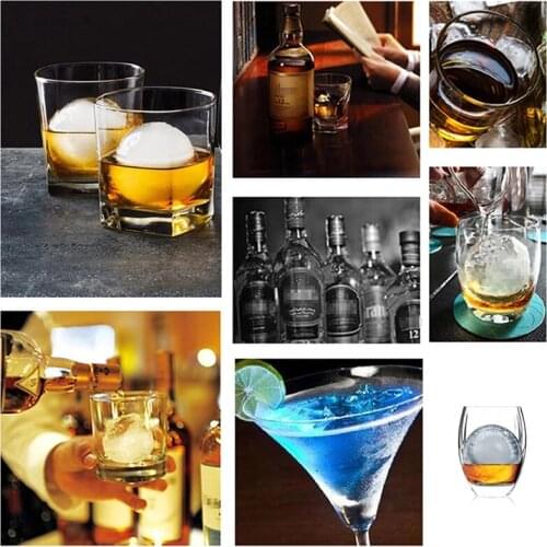 2021 New 4 Hole Whiskey Sphere Mould Kitchen Household Tool Silicone Ice Ball Mold Ice Grid Round Ice Ball Making Accessories