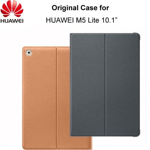 Original HUAWEI Mediapad M5 Lite 10.1" Tablet Case Sleep/Wake up Stand Protective Folding Leather Tablet Cover Shell for M5 lite