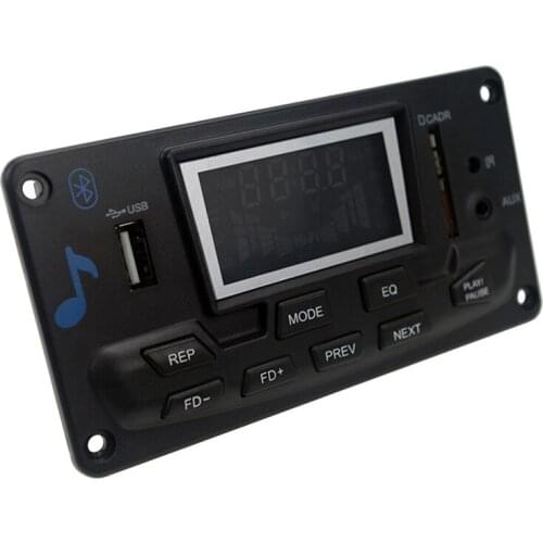 Bluetooth Audio Decode Board,12V Bluetooth APE Decoding MP3 Lossless Audio Module Spectrum Display FM Radio