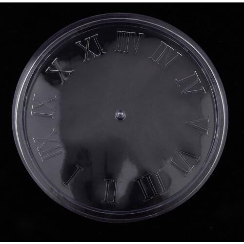 Transparent Silicone DIY Wall Clock Mold, Round Roman Numerals Clock Jewellery Making Mould