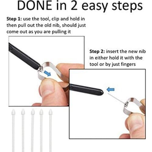 5Pcs Replacement Tip Replacement Touch Screen Stylus Pen Tip For Note10/20 & Samsung Tab S7/S6 High Sensitive Stylus Spare Nib