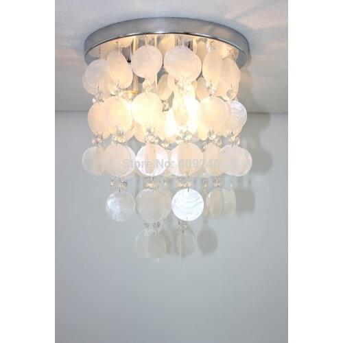 Modern Marial Rocks MediterranMulticolor Romance Seashell Lamp Ceiling Lamp Use E14X3 Bulb Lighting For Bedroom Hall Dining Room