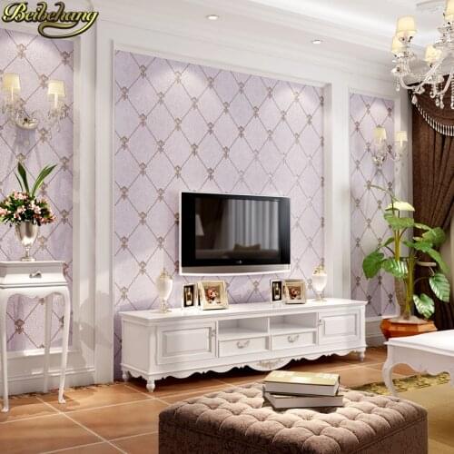 Beibehang papel de parede 3d Modern geometric rhombic Wallpaper For Walls Decor Embossed Living room wall papers home decor roll