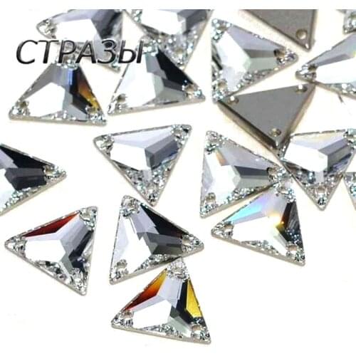 Trilliant Strass 3270 16mm,22mm Sew On Rhinestone Flat Back DIY Craft Sewing On Stones 3 holes Wedding Dress Accessories