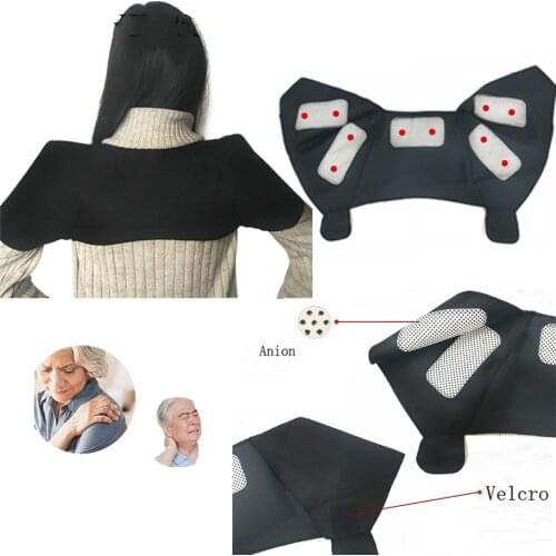 Tourmaline Magnetic Therapy Neck Support Shoulder Belt Neck Pain Improve Periarthritis Heating Belt Facial Massager lift Tool