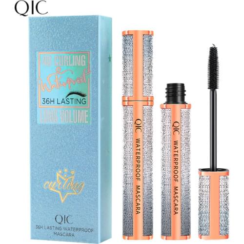 QIC Starry Sky Shine 4D Mascara Eyelash Curling & Lengthening Black Mascara Eyes Cosmetics Eye Lash Thick Brush Lashes Makeup