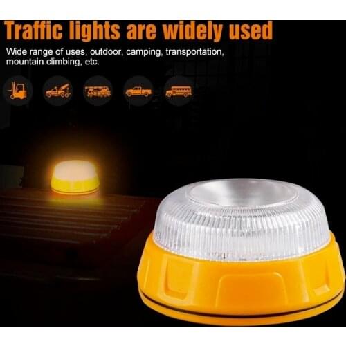 V16 Emergency Light for Car Strobe Light Magnetic Base Roadside Traffic Safety Warning Light Car Beacon Lamps Outdoor Camping