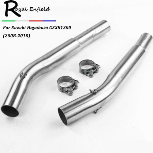 Motorcycle GSXR1300 Exhaust Slip On Connector Link Pipe For Suzuki Hayabusa GSX1300R Modified Muffler Pipe Middle Pipe 2008-2015