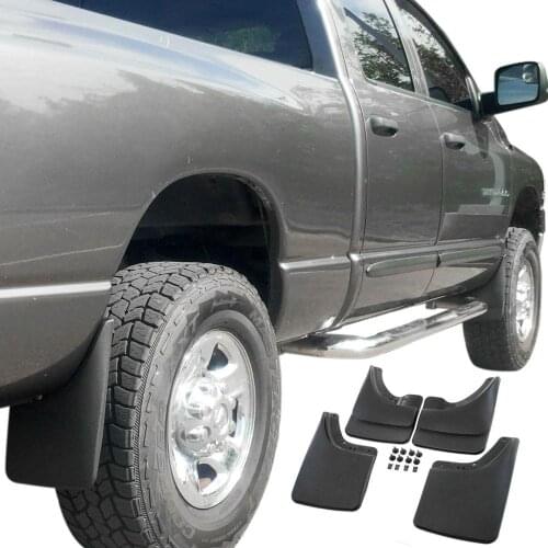 High quality 4 Pcs/Set Molded Car Mud Flaps For 2009-2018 Dodge Ram 1500 2500 3500 Mudguards Splash Guards fenders Accessories