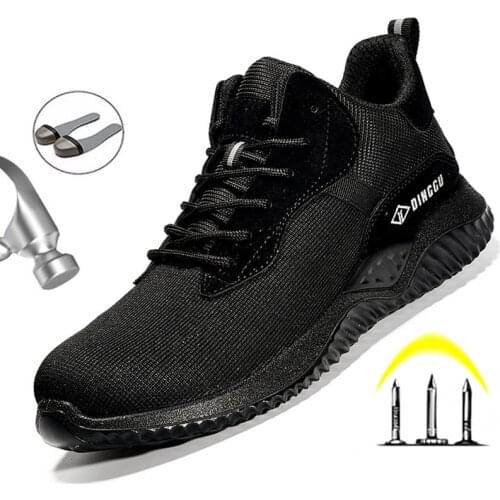 Anti-puncture Safety Shoes Mens Boots Work Sneakers Indestructible Construction Shoes For Men Safety Boots Protective Work Shoe