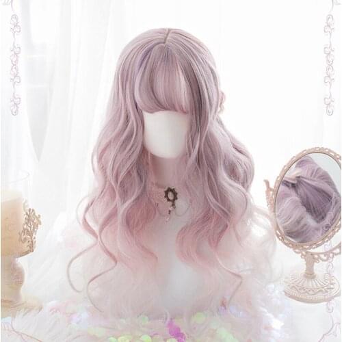 Women Lolita Wig Kawaii Cosplay Wig Heat Resistant Synthetic Wig Halloween Carnival Party Cosplay Girls Hair Wigs