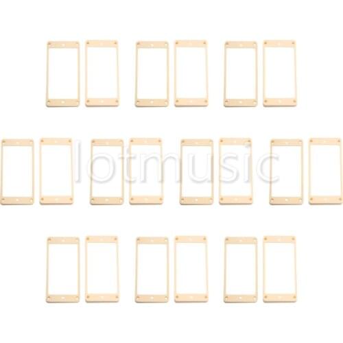 Black Cream 10 Pair Humbucker Pickup Frame Guitar Pickup Mounting Ring Curved for Electric Guitar Parts Accessories