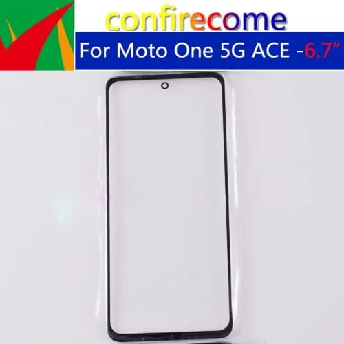 10Pcs\Lot For Motorola Moto One 5G ACE Touch Screen Front Outer LCD Glass Panel Lens Replacement