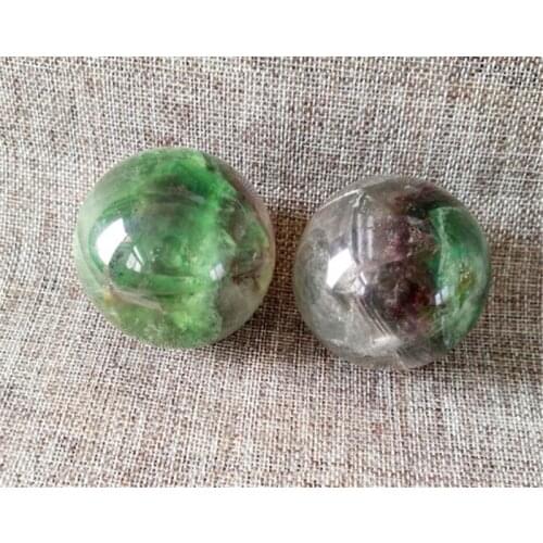 2 pcs new arrivals 100% Natural rainbow fluorite crystal gemstone reiki healing fluorite crystal ball as gift wholesale
