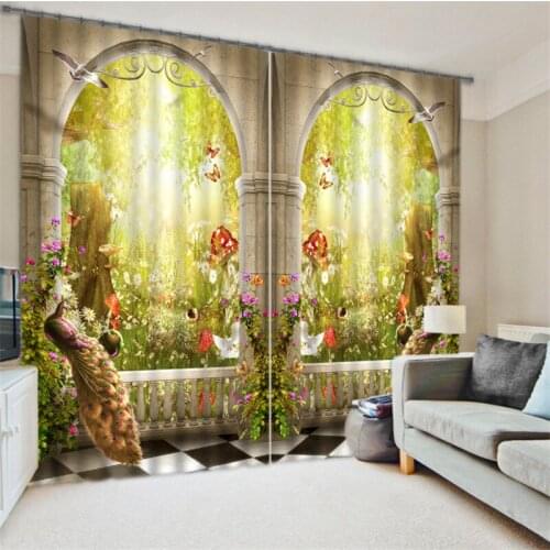2017 Modern Luxury Dream forest Blackout Window Curtains For Kids Bedding room Living room Hotel Drapes Cortinas
