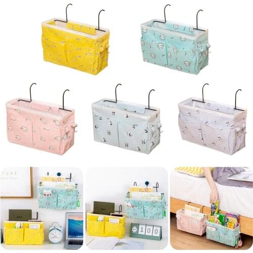 2021 Bedside Bed Shelf Pockets Gadget Storage Holder Book Organizer Couch Hanging Bag For Bed Living Room Bathrorm Accessories