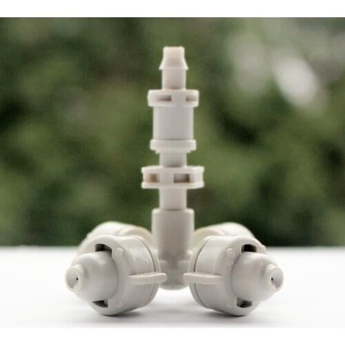 30pcs/pack Fogger and Cross Misting Sprinkler With 1/4inch Barbed Connector Hanging Sprinkler For Greenhouse Irrigation M134